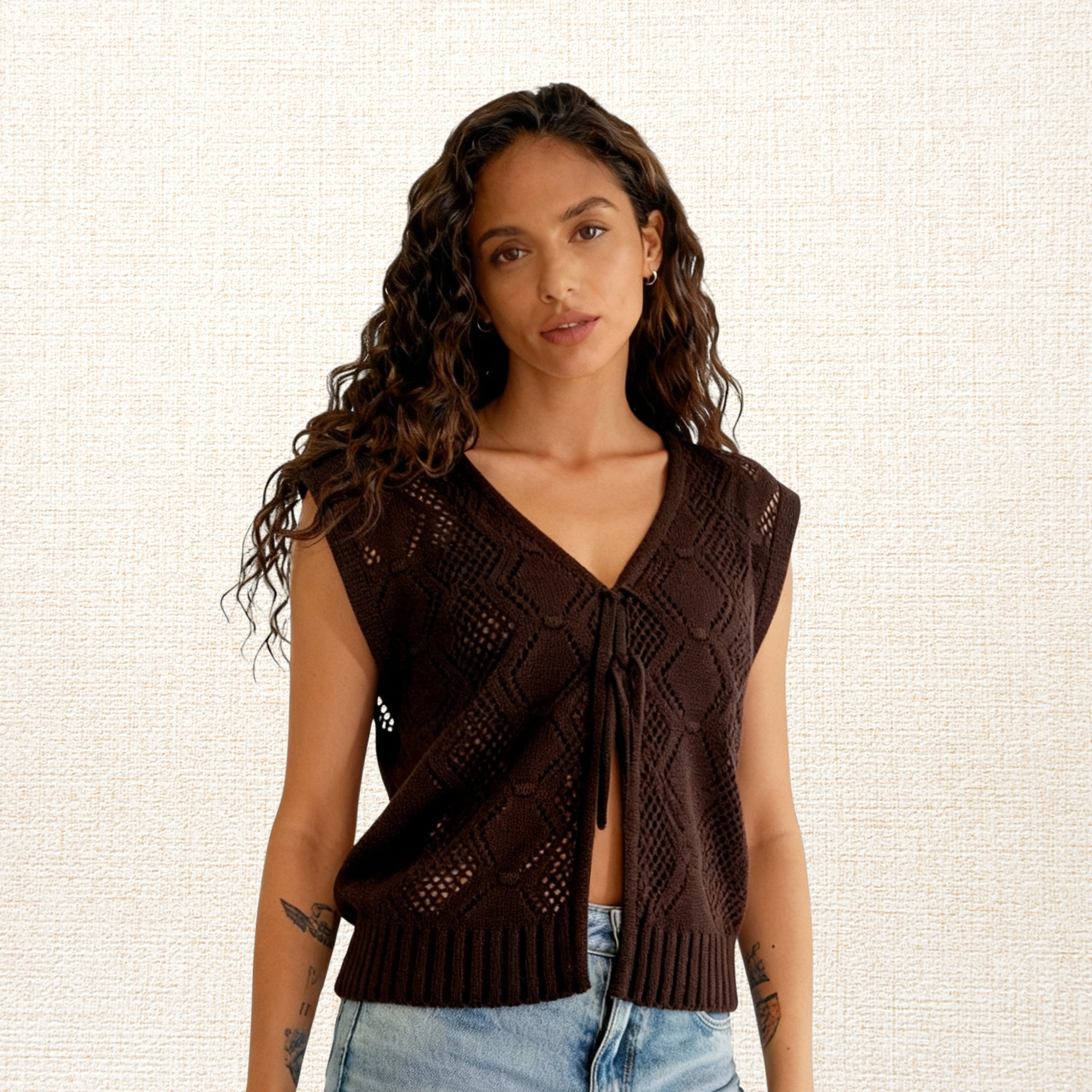 Chaleco Tejido Livorno Negro