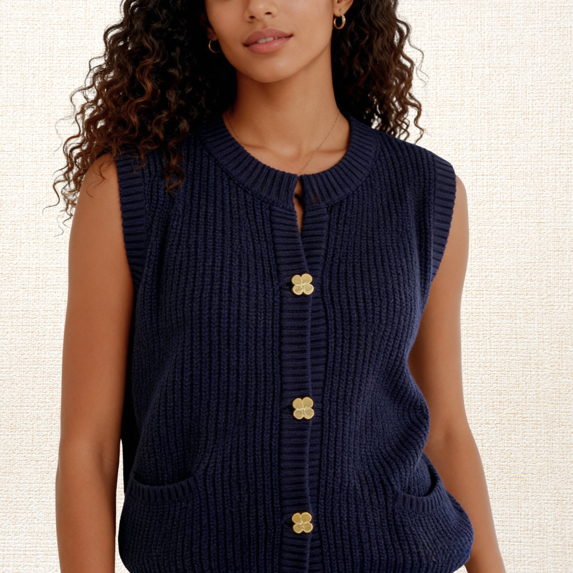 Chaleco Tejido Venice Azul