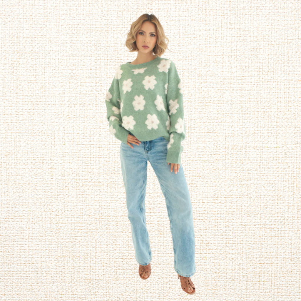 Sweater Tejido Praga Verde Mujer