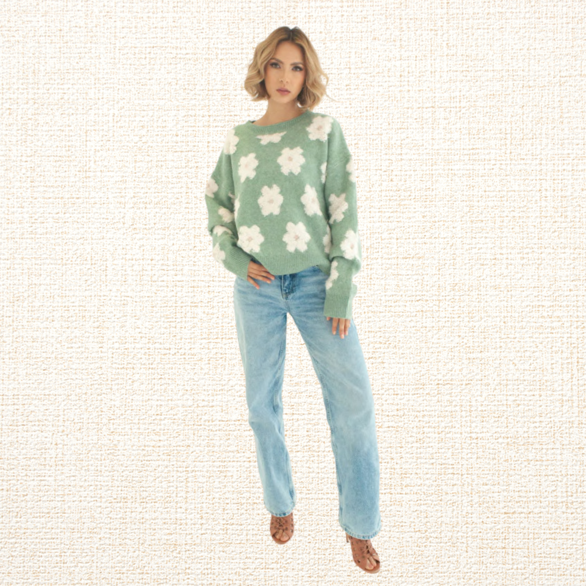 Sweater Tejido Praga Verde Mujer