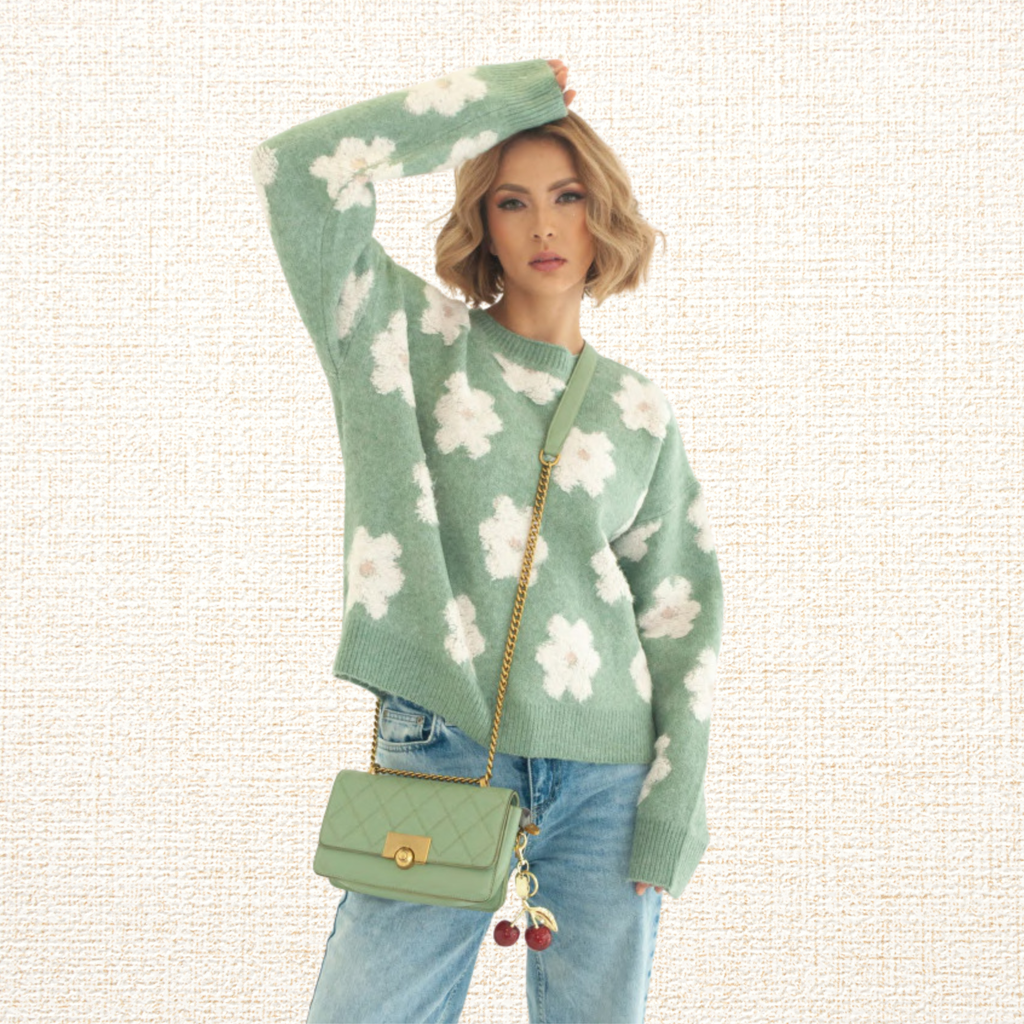 Sweater Tejido Praga Verde Mujer