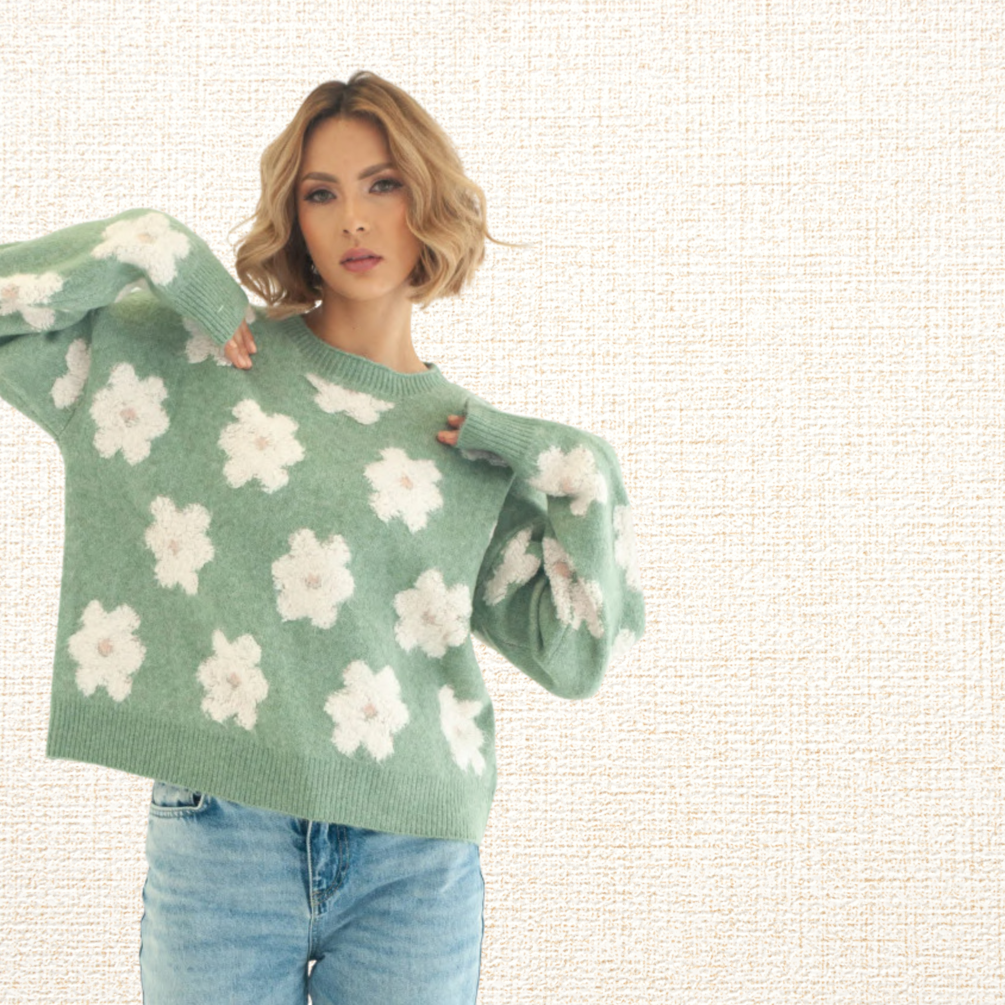 Sweater Tejido Praga Verde Mujer