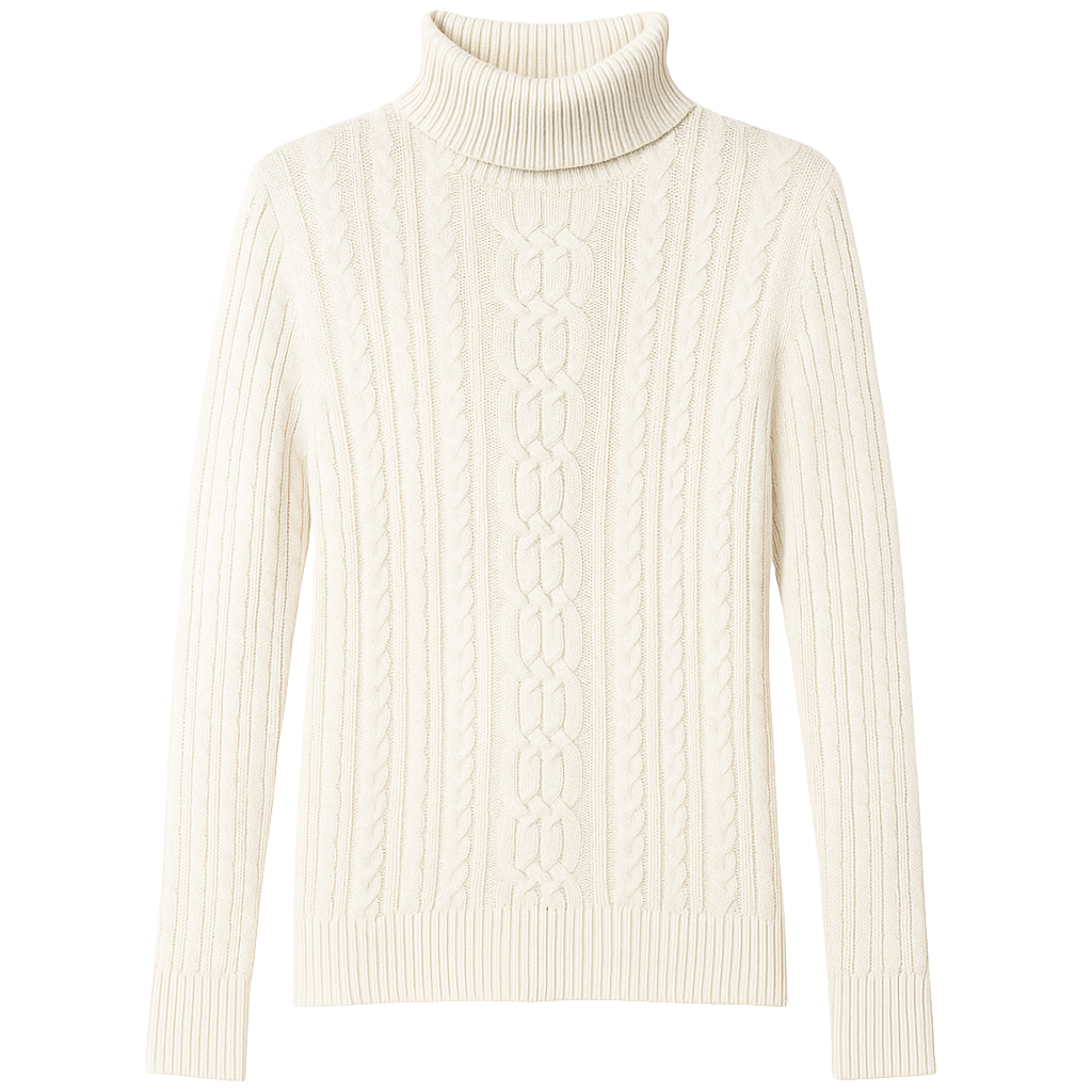 Sweater Mujer Londres Trenzado Algodón Marfil