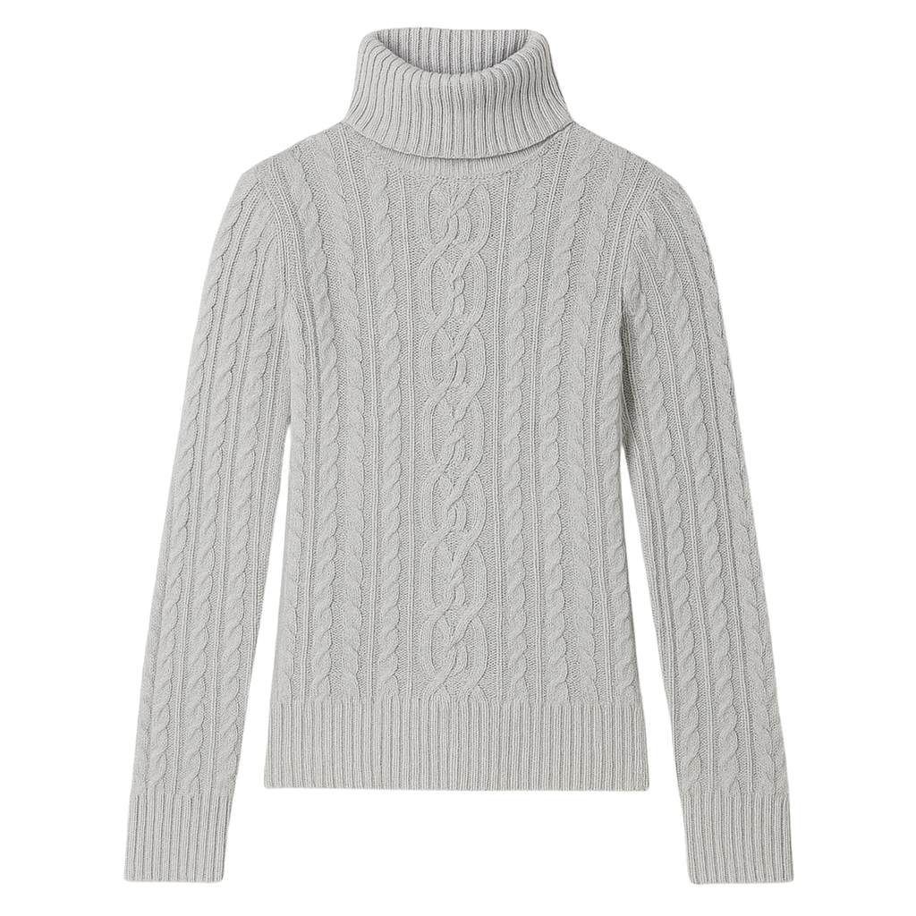 Sweater Mujer Londres Trenzado Algodón Gris