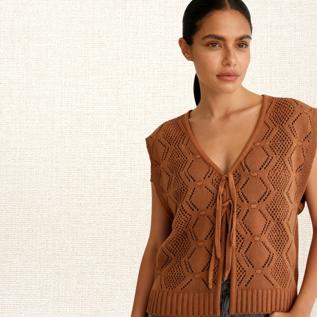 Chaleco Tejido Livorno Café