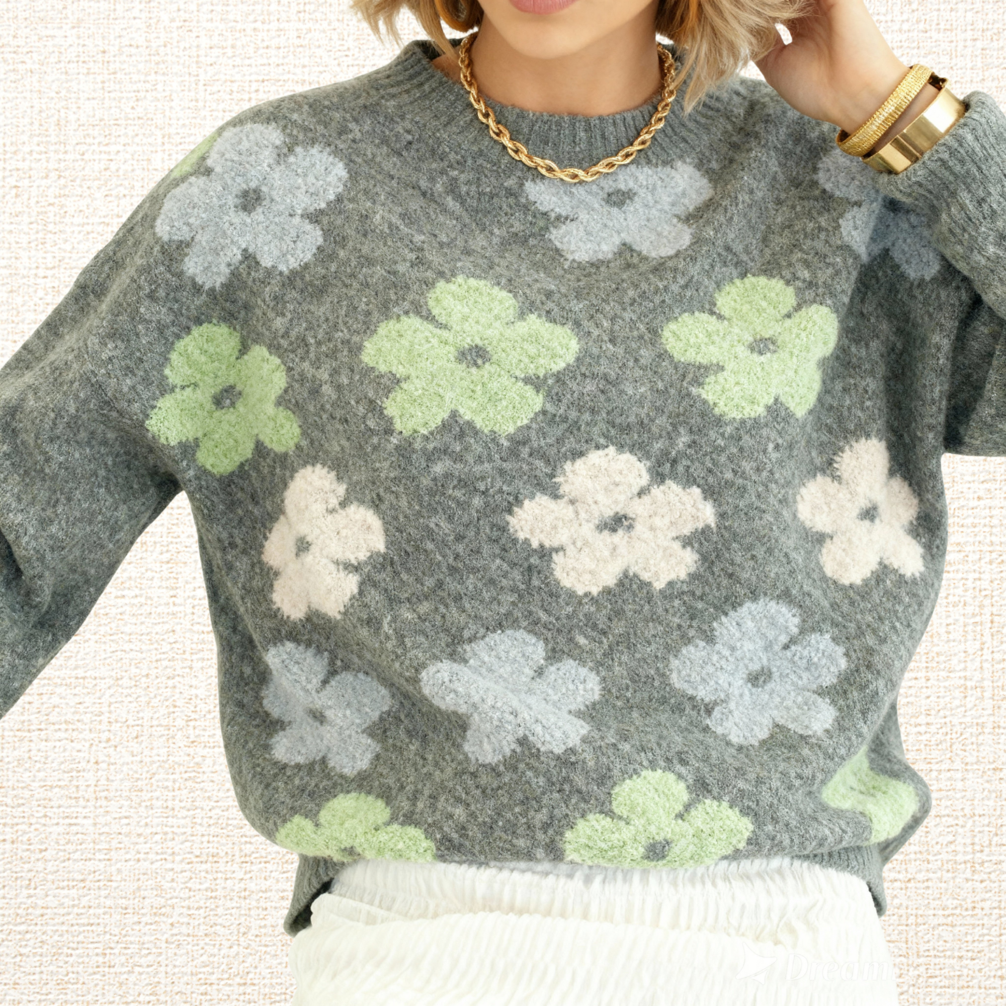 Sweater Tejido Praga Gris Mujer