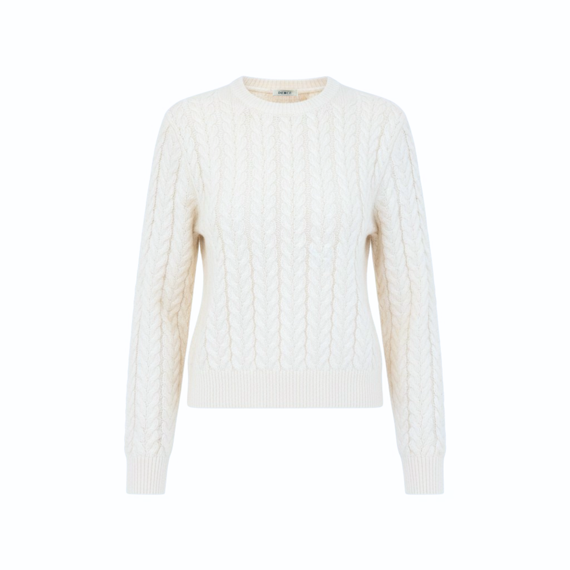 Sweater Mujer Paris Trenzado Marfil