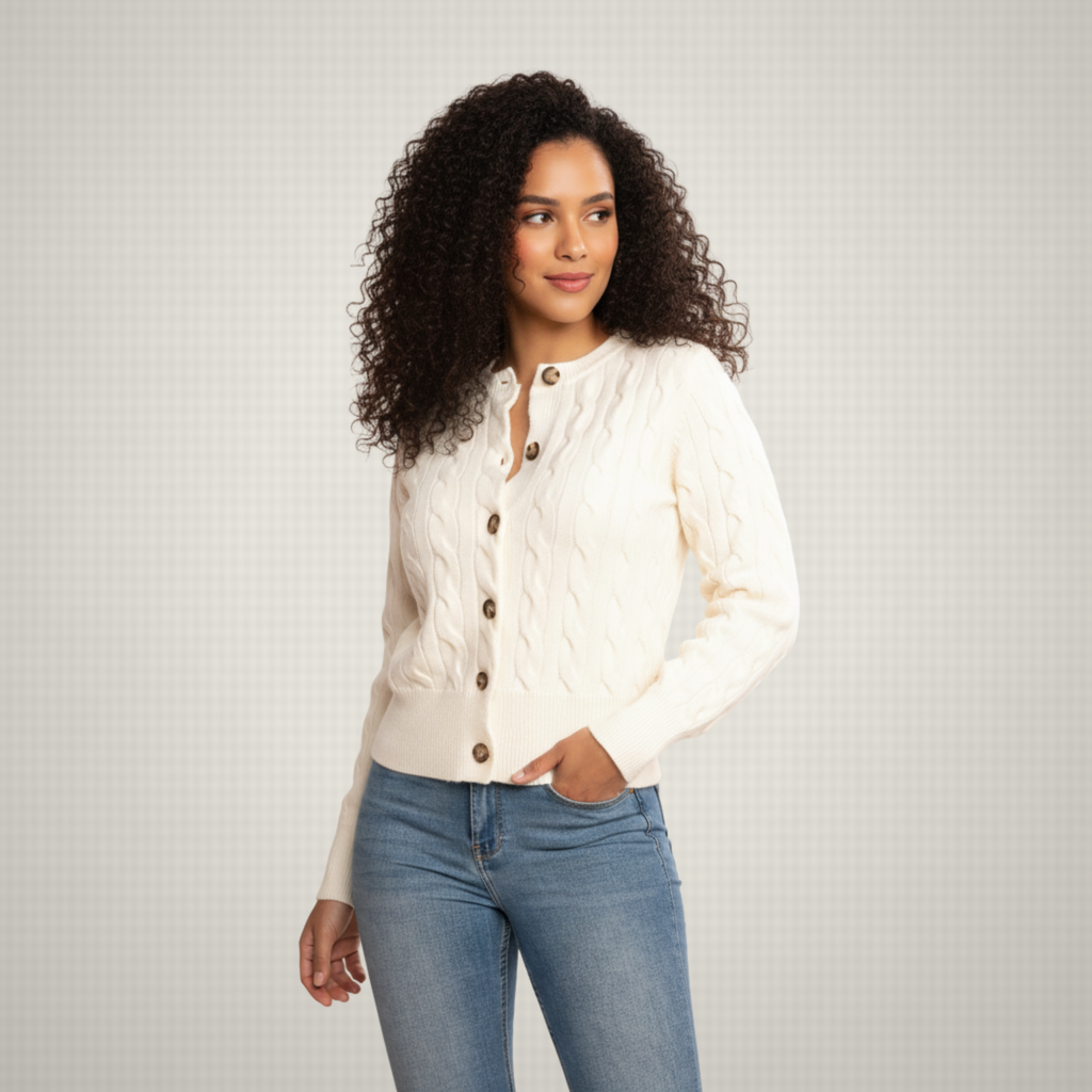 Suéter Marfil Florencia Tejido Mujer