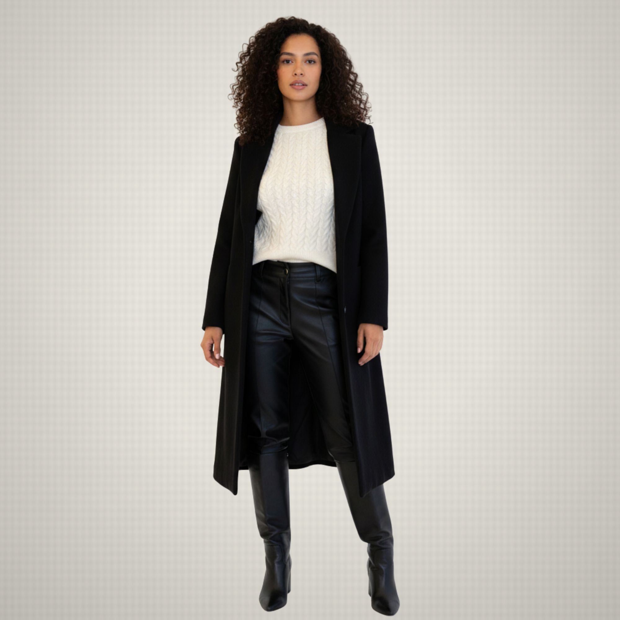 Suéter Mujer Paris Trenzado Marfil